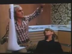 That blond whore doesn't mind fucking an old slender guy